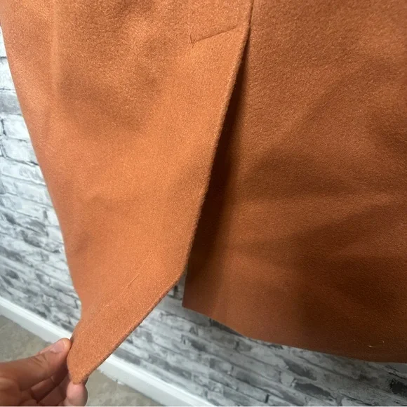 EUC XULIKU Women's Brown Double-Breasted Trench Coat Faux Fur Collar Size XXL - Picture 10 of 16